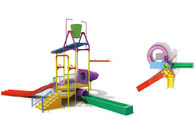 Kids Water Park Construction Water House Structures With Climb Net / Spray