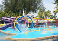 Customized Kids Water Playground Circles Spray With Galvanized Carbon Steel