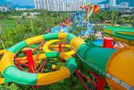 Fiberglass Closed Spiral Black Hole Water Amusement Park Slides For Adult